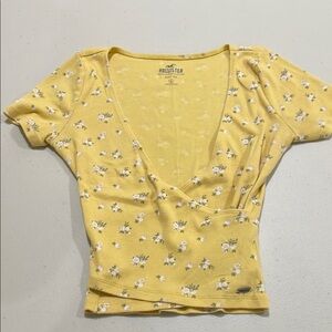 Hollister Sunny Yellow Floral Top